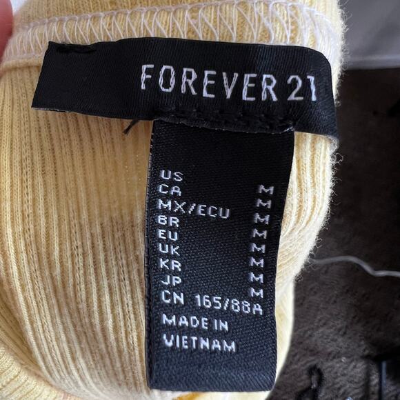 Butter Yellow Ribbed Tank Top, Clean Girl Minimalist Y2K Retro Coquette Medium - Picture 6 of 6